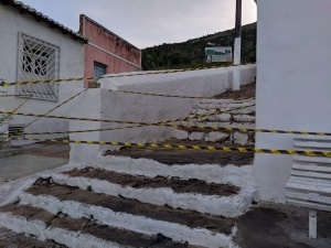 Acesso ao santuário foi interditado. Foto: Raimundo Venâncio Filho