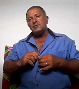 Misael Carneiro de Araújo 61 anos, sabe muitas histórias de Bocage. Reprodução do Zoom