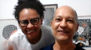 Nora Nei e Pita Paiva. Reprodução do Zoom.
